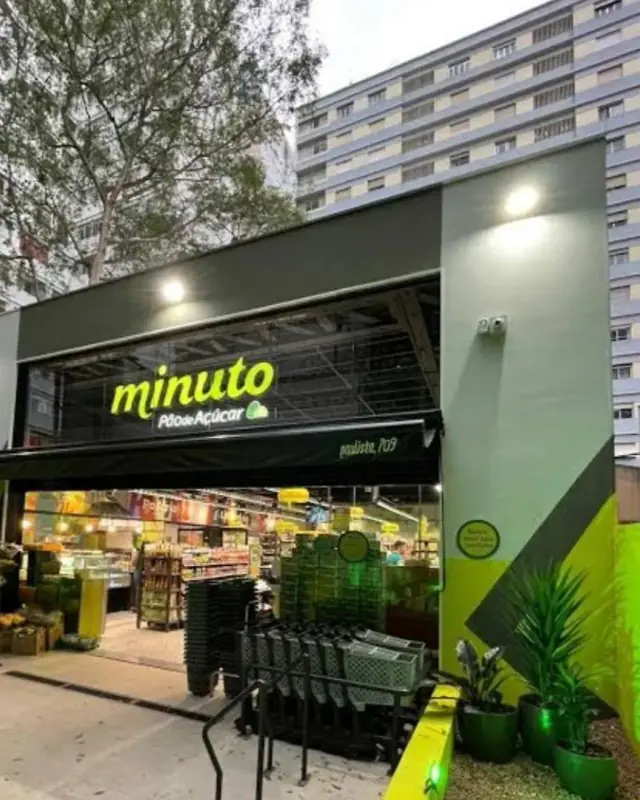 Fachada do supermercado Pão de Açúcar Minuto
